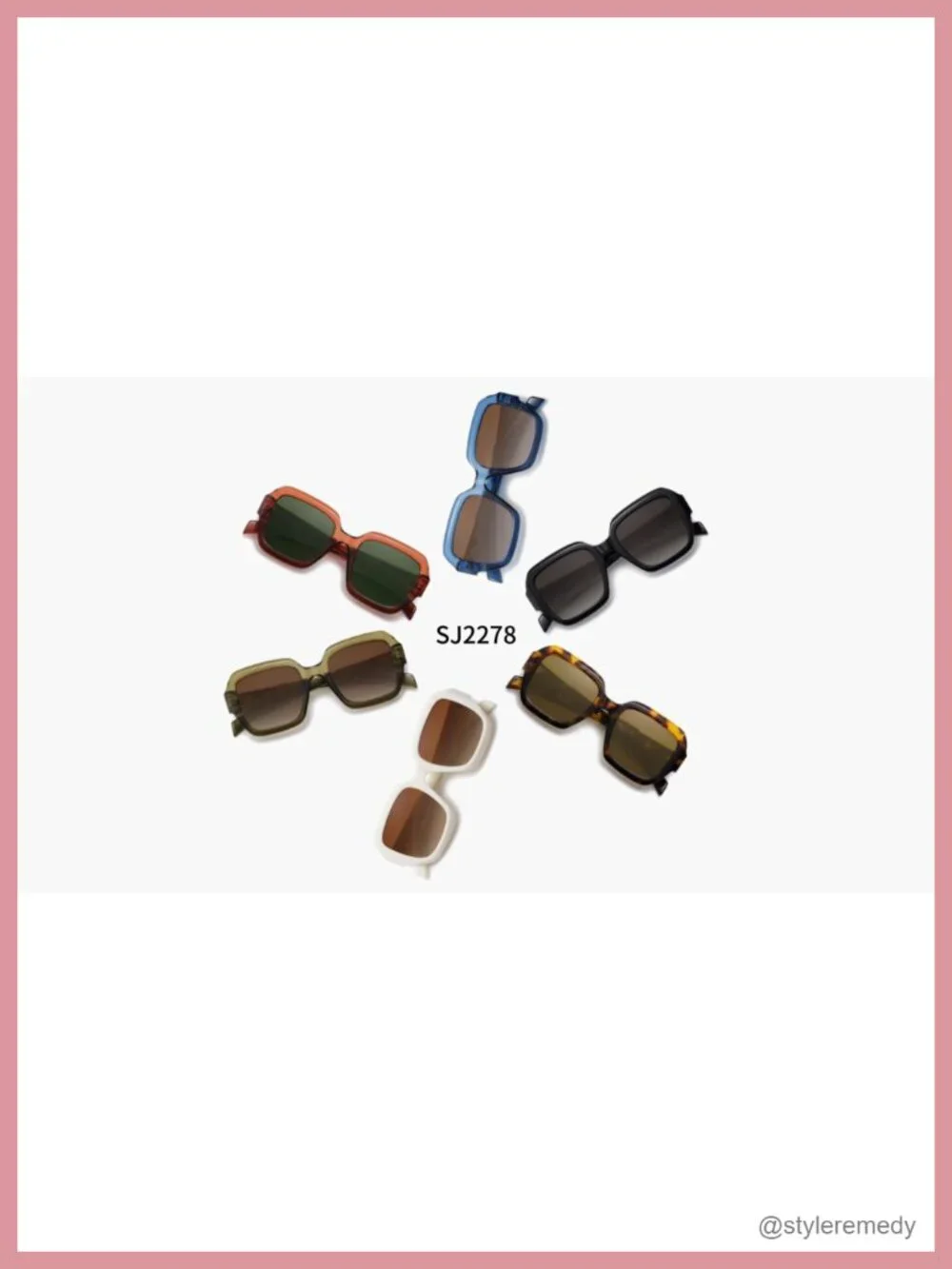 Trendy Square Polarized Sunglasses, UV400 Protection, Retro Polygon Frame